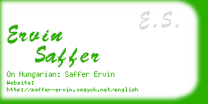 ervin saffer business card